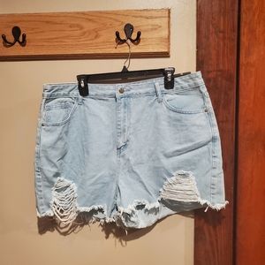 NWT Fashion Nova Distressed Shorts